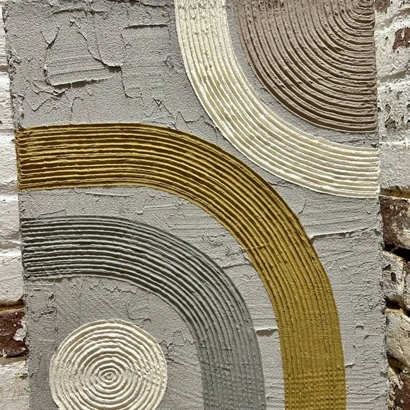 Concrete Geometric Painting on Canvas by Molly Dexter, Seneca Avenue Arts. - Picture 9 of 9